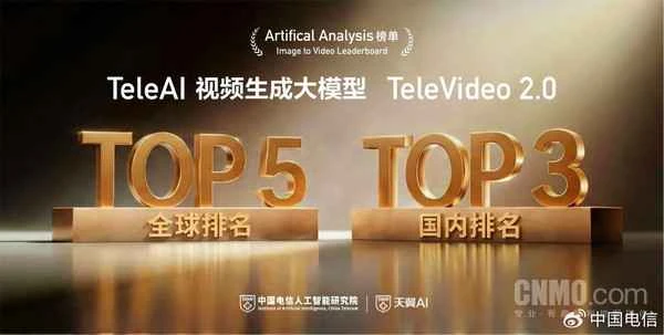 中国电信TeleAI登上国际权威榜单：全球前五 国内前三