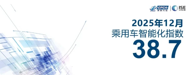 2025年12月乘用车智能化指数达38.7 创下年内新高
