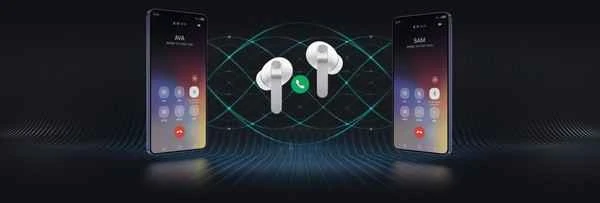 Die Samsung Galaxy Buds 4, ausgestattet mit HD-Sprachtechnologie, bieten ein klares Anruferlebnis.
